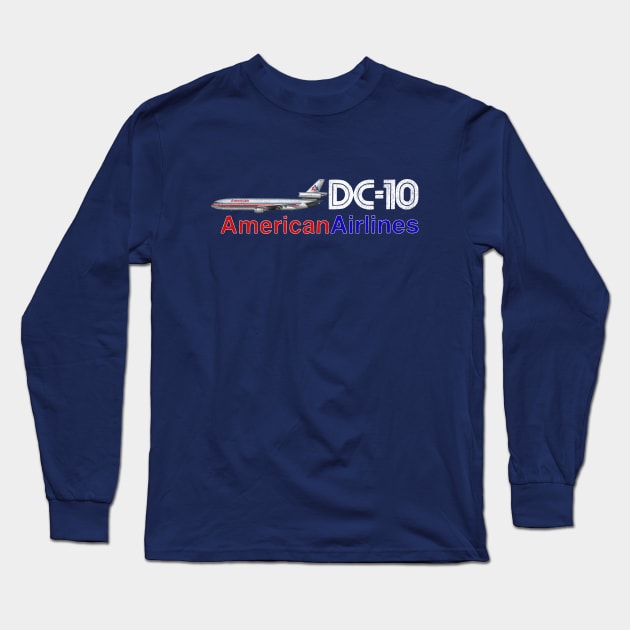 American Airlines DC-10 Long Sleeve T-Shirt by boscotjones